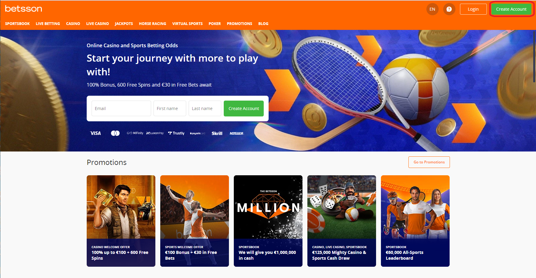 Betsson logo Sportbettingsporter